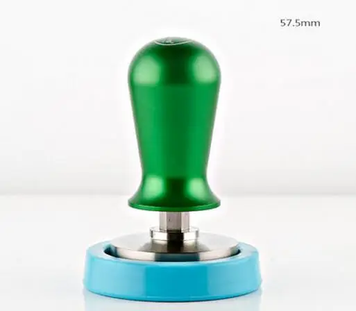 1PC Espresso Coffee Machine Pressure Calibrated Coffee Tamper  Green 57.5mm Coffee powder press