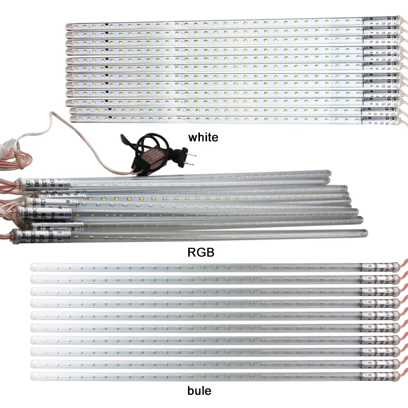 Waterproof LED christmas lights 10pcs/set SMD3528 Snowfall Tube 50cm Meteor Rain Led Tube Light for christmas decoration outdoor