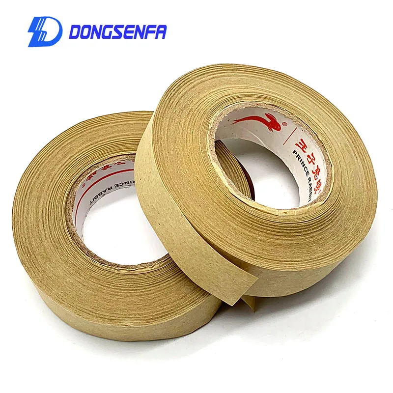 DONGSENFA  30M Wet Water Kraft Paper Adhesive Tape  Sealed Water Activated Carton Painting Sticker For Art Painting Tape