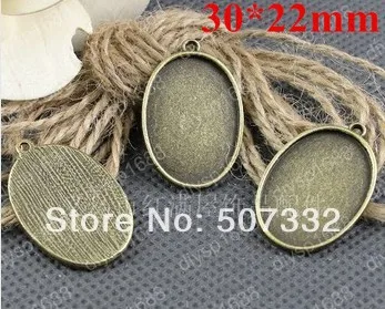 

Free Shipping alloy bead Antique Bronze ,Inside size:22*30MM Collet settings 40PCS for Vintage Charms & Pendants JJA1452