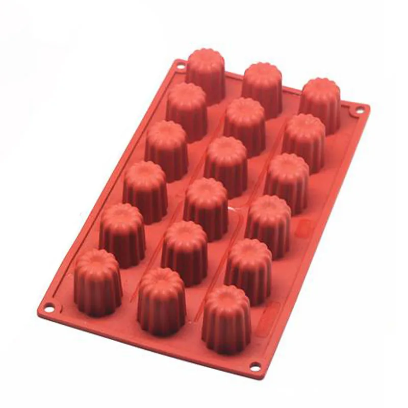 DIY Mini 18 Cups Cup Mould Small Silicone Canneles Cannele Mold French Custard Coffee Cake Mould Bordelais Silicone Mold