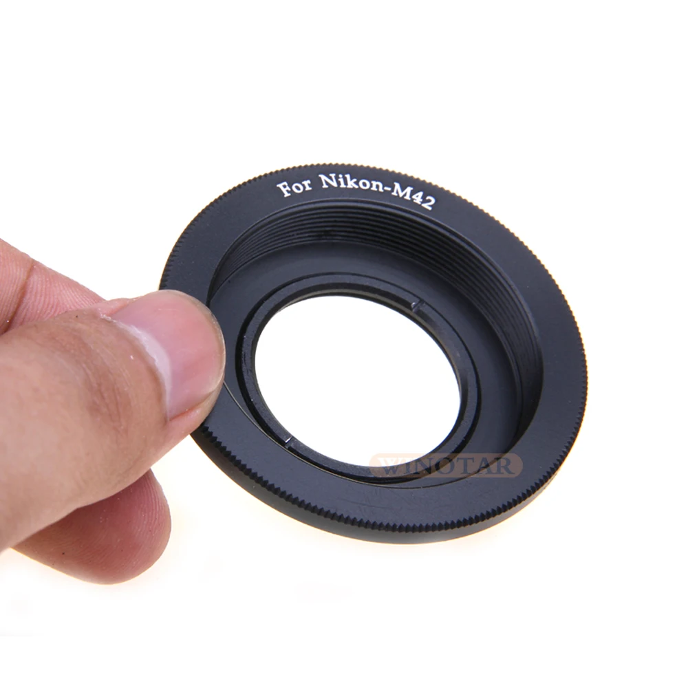 Andoer Lens Adapter Ring for M42 Lens to Nikon AI Mount Adapter with Infinity Focus Glass for Nikon SLR DSLR Camera