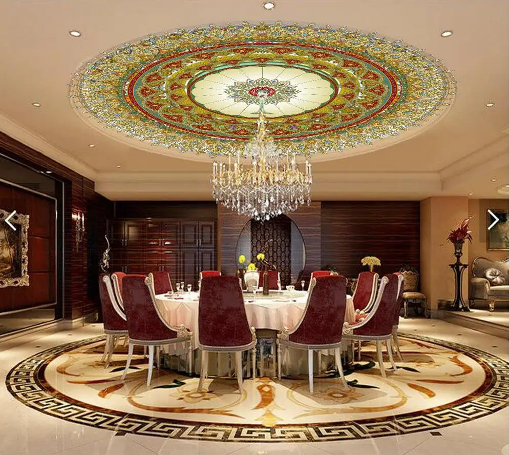 

Ceiling murals wallpaper European pattern zenith living room ceiling 3d wallpaper modern for living room murals