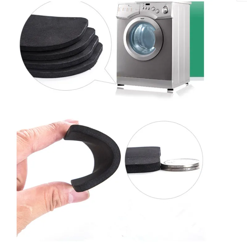 4pcs Washing Machine Anti Vibration Pad Shock Proof Non Slip Foot Feet Tailorable Mat Refrigerator Floor Furniture Protectors