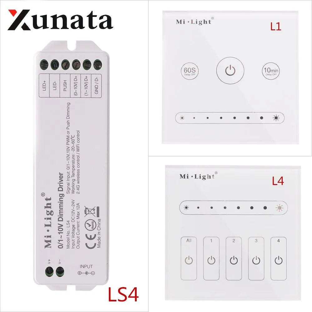 

Mi light L1/L4/LS4 Smart Wireless 2.4G RF Panel Control Led Dimmer Controller for Led Bulb Strip