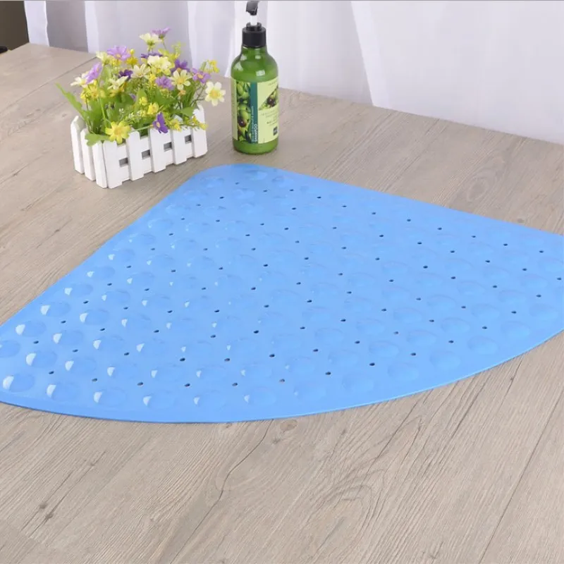 

Solid Non-Slip Bath Mats For Shower and Bathroom Products Antimicrobial PVC Bathroom And Kitchen Mat Suction Cup Transparent