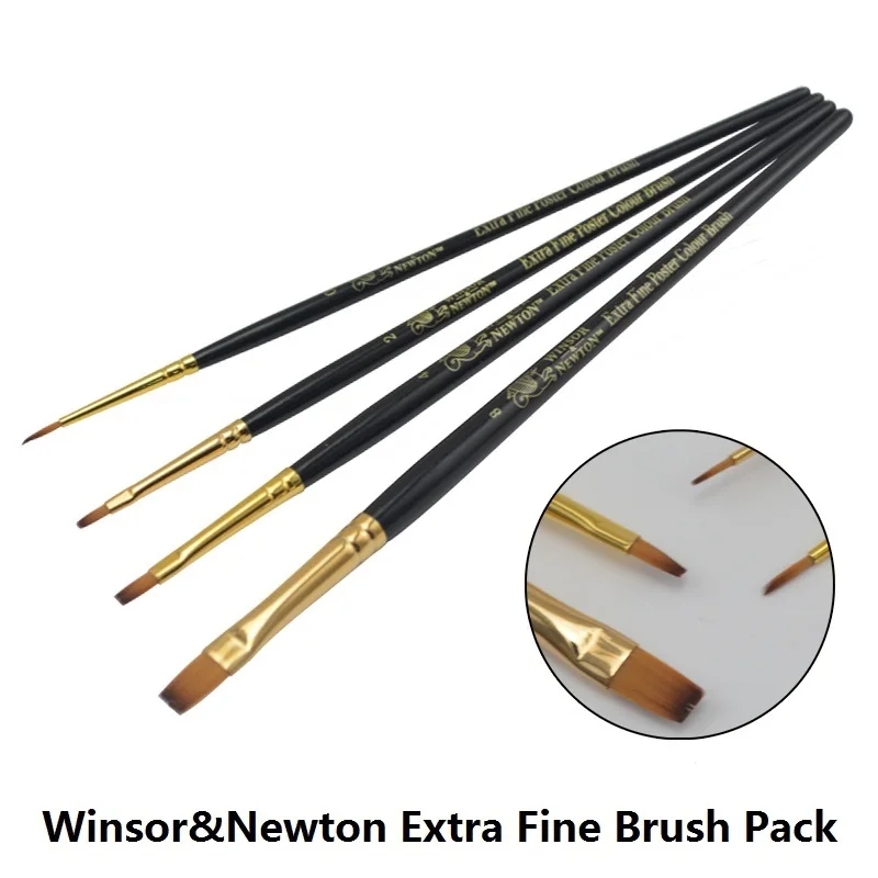 Winsor&Newton Painter professional Paint brushes  gouache oil  Acrylic brush 4pcs/set or 6pcs/set