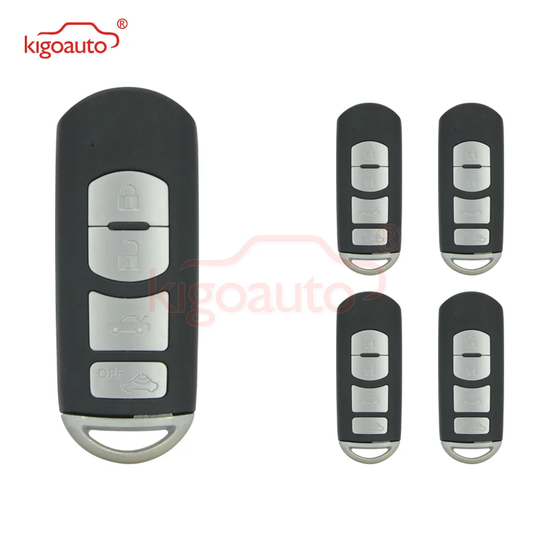 Kigoauto 5pcs for Mazda CX-5 CX-7 3 5 6 key case 2009 2010 2011 2012 2013 car key cover 4 button with battery holder key shell