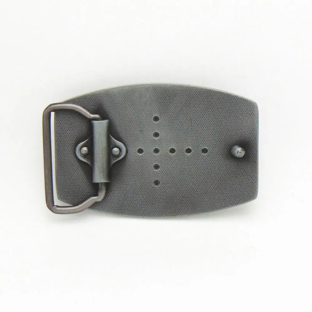 Oval western buckle COCKY metal silver 4.0 width of the belt buckle is suitable for both men and women clothing accessories