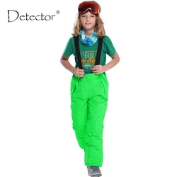 Detector calça infantil resistente à água, à prova de vento, respirável, para inverno, ski, meninos, 6-16 anos, à prova d'água