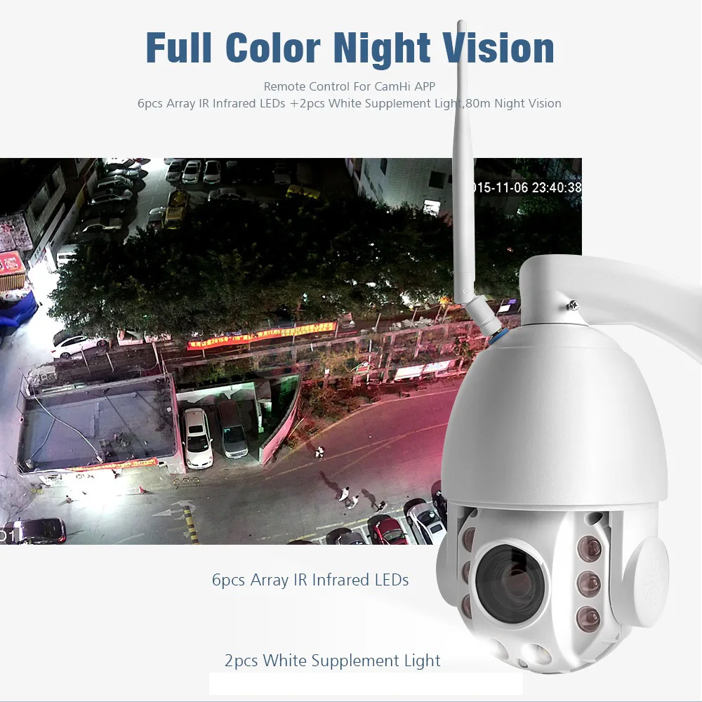 20X Optical Zoom 1080P WIFI IP Camera PTZ Dome Outdoor Waterproof IP Wireless Two Way Audio Full Color Night Vision CCTV Camera