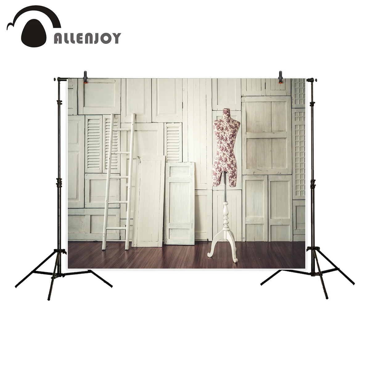 Allenjoy backgrounds for photography studio vintage wood room hanger backdrop newborn photo prop photocall printed professional