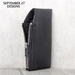 Mini Credit Card Wallet Genuine Leather Luxury Men Simple Bus Card Bag Unisex Slim Business Card Case Cowhide Storage Bag