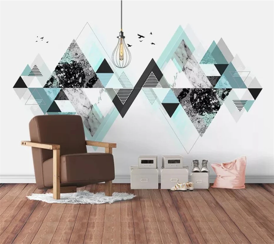 

Custom wallpaper 3d photo mural modern abstract geometric marble texture tv background wall papers home decor mural 3d wallpaper