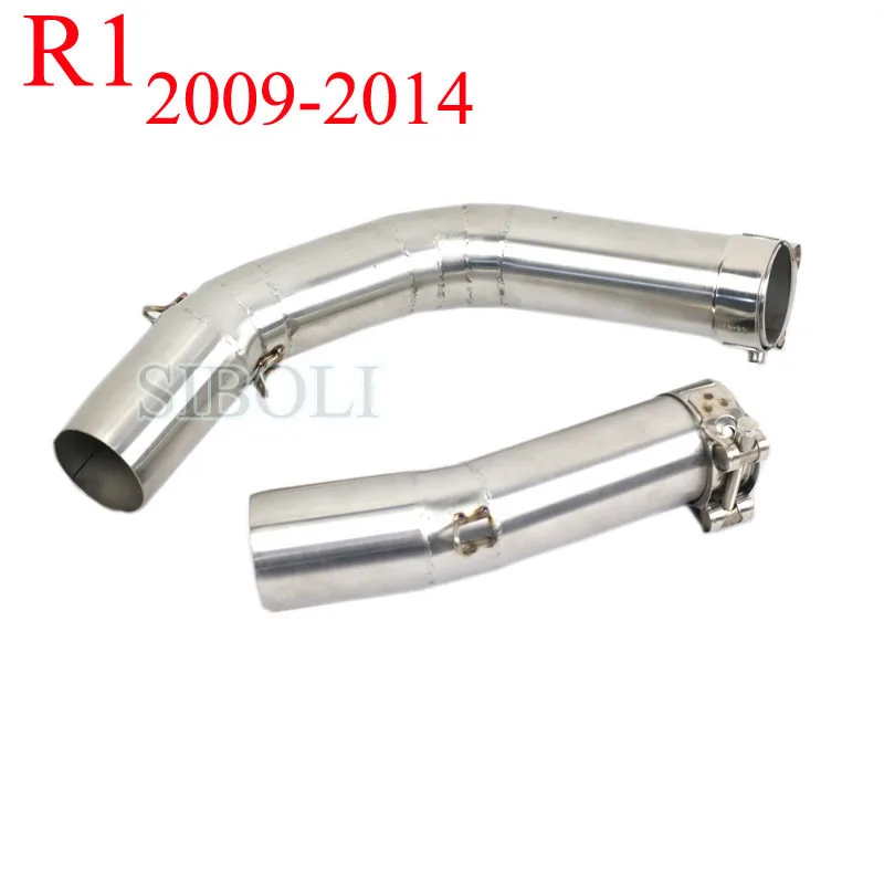 R1 Motorcycle Exhaust Middle Link Modified Pipe For Yamaha YZF-R1 2004 2005 2006 2007 2008 2009 2010 2011 2012 2013 2014