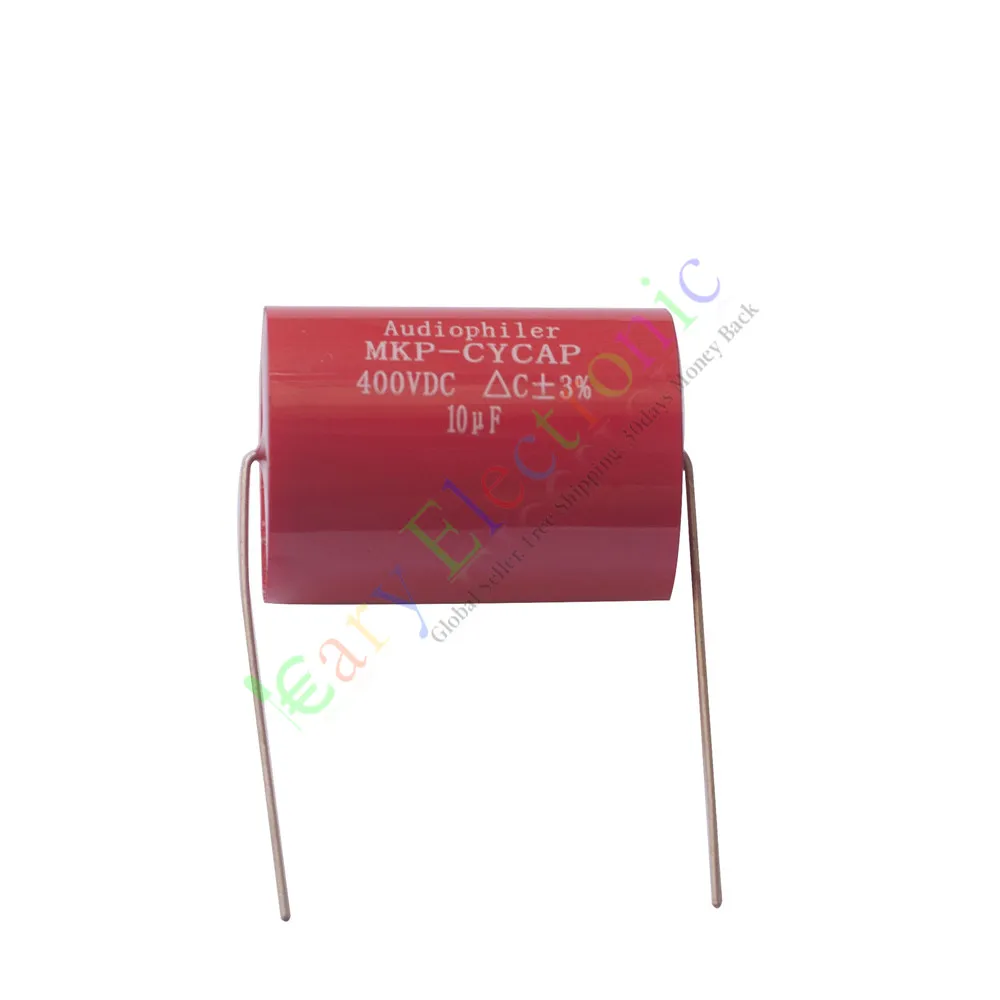 

Wholesale and retail 2pc MKP 400V 10uf Red long copper leads Axial Electrolytic Capacitor audio amp free shipping