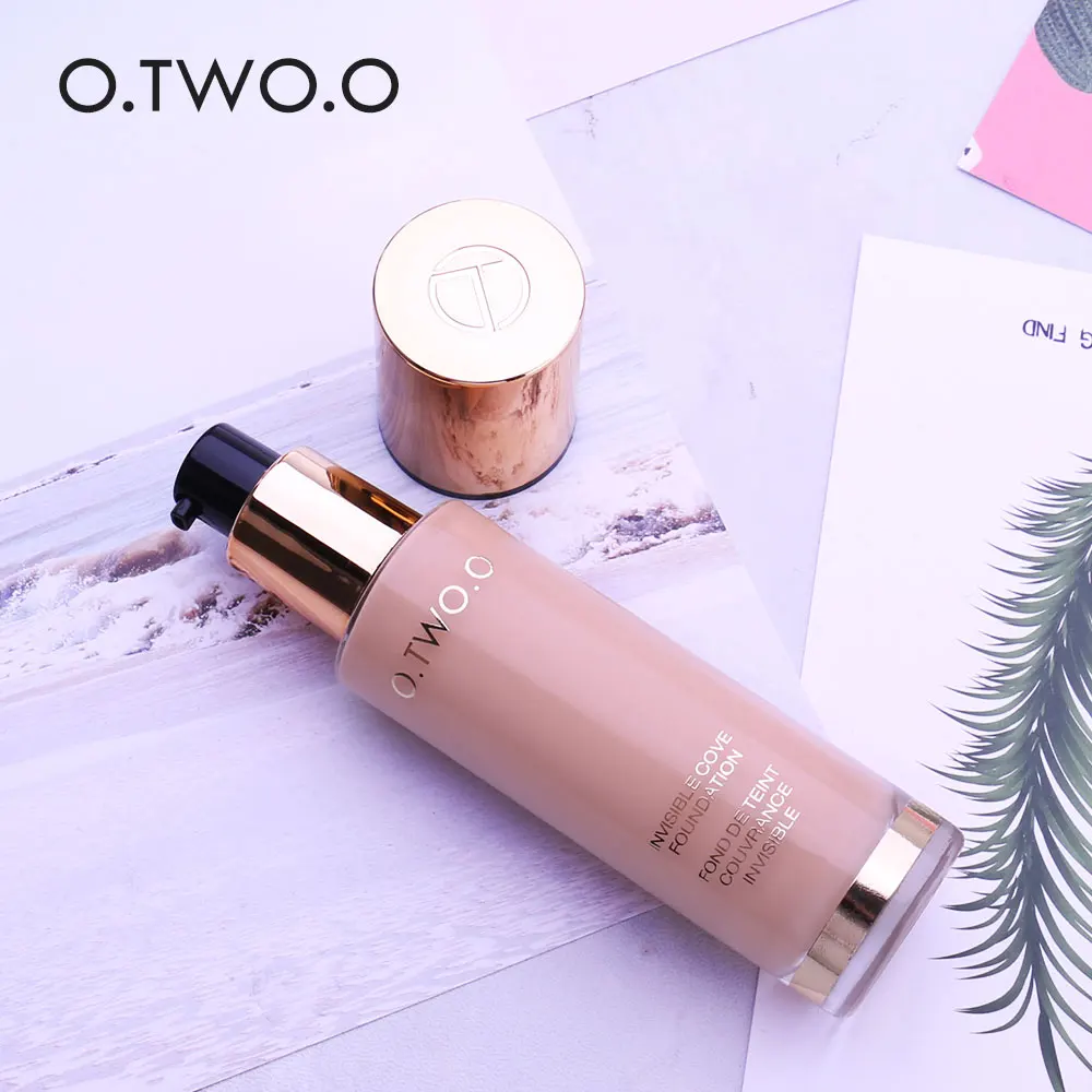 O.TWO.O Liquid Foundation Invisible Full Coverage Make Up Concealer Whitening Moisturizer Waterproof Makeup Foundation 30ml