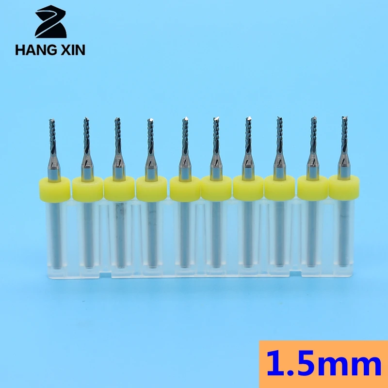 PCB milling cutter 1.5mm 10PCS fish tail milling cutter corn milling cutter tungsten carbide milling cutter Metal cutting