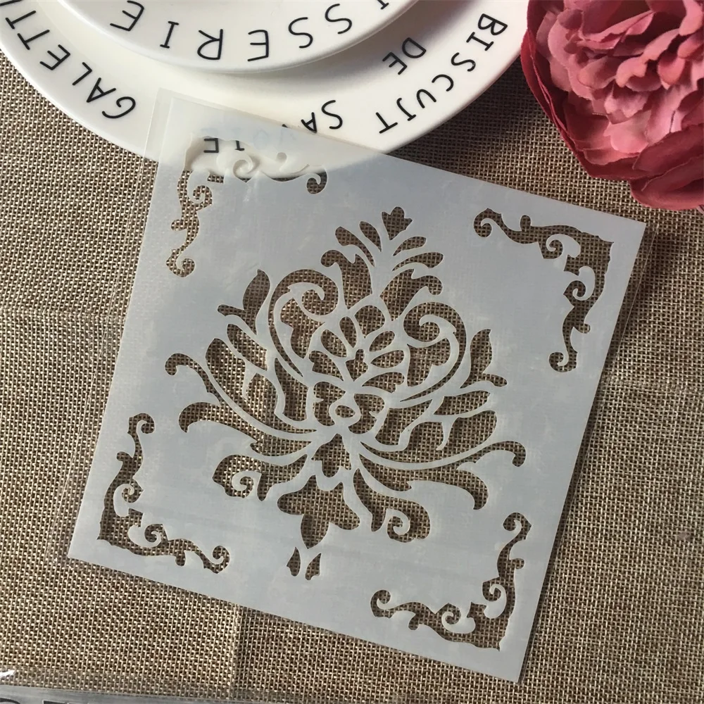 

1Pcs 5.9" Flower Frame DIY Craft Layering Stencils Wall Painting Scrapbooking Stamping Embossing Album Paper Card Template F5345