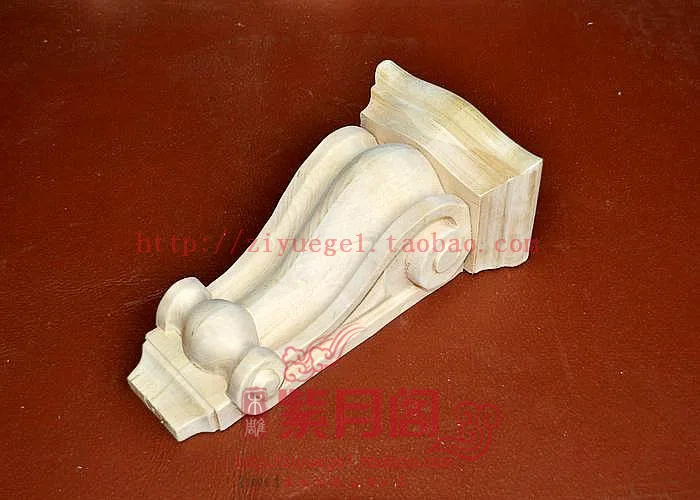 Wood carving column applique fashion wood horn corbel