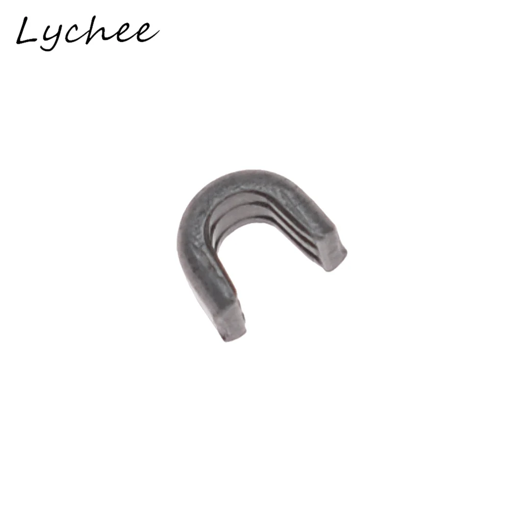 Lychee 260pcs 3# Brand New Metal Zipper UP Stopper U Shaped Opening DIY Craft Clothes Pants Sewing Zipper Accessories