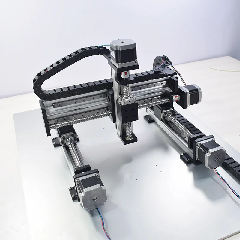 XYZ Automatic Gantry Robot CNC Linear Module Guide Ball Screw Rail Slide Motion Actuator Workbench Robotic Arm Z Axis 100 mm