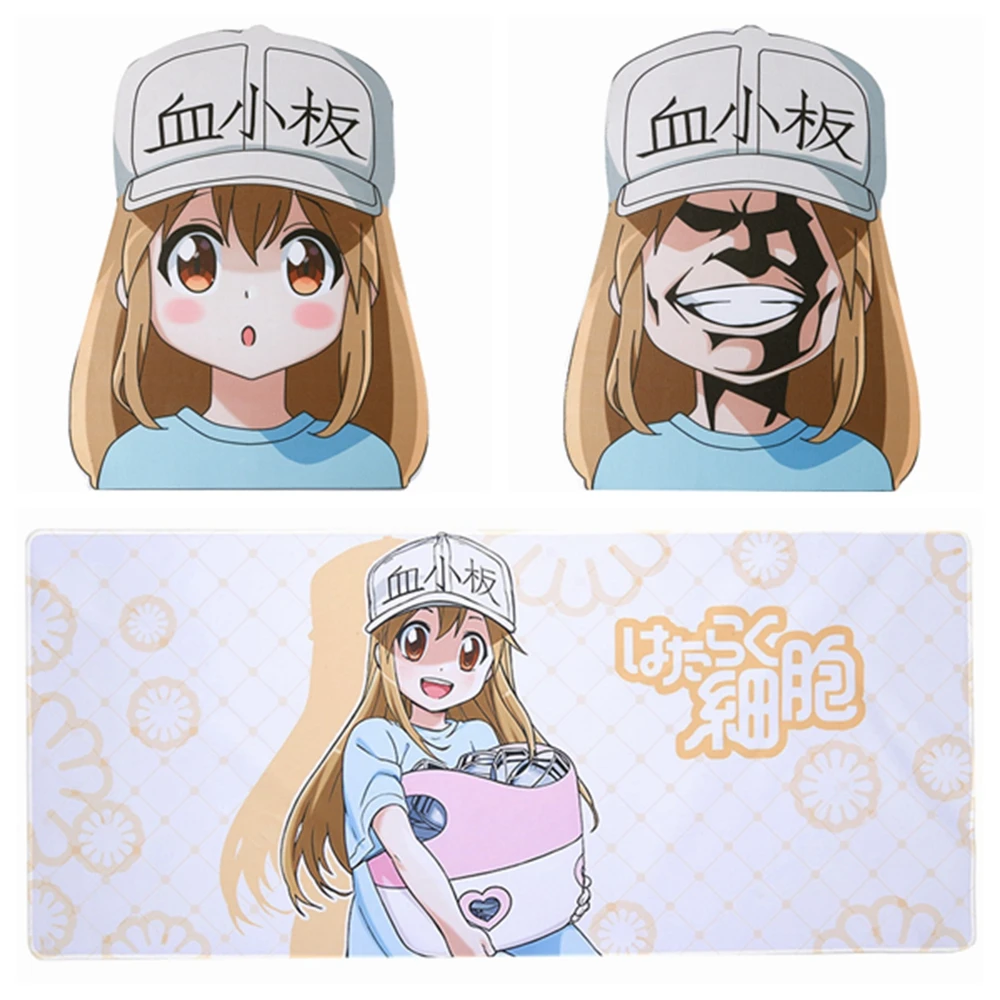 Anime JK Hataraku Saibou Platelet Cells at Work Cosplay Mouse Pad Mat Rubber Mousepad Gift