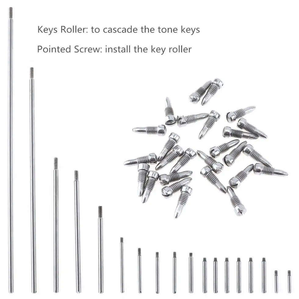 92pcs Saxophone Repair Parts Set Complete Tools Saxophone Key Roller Reed Screws Needle Wind Instrument Repair Kit