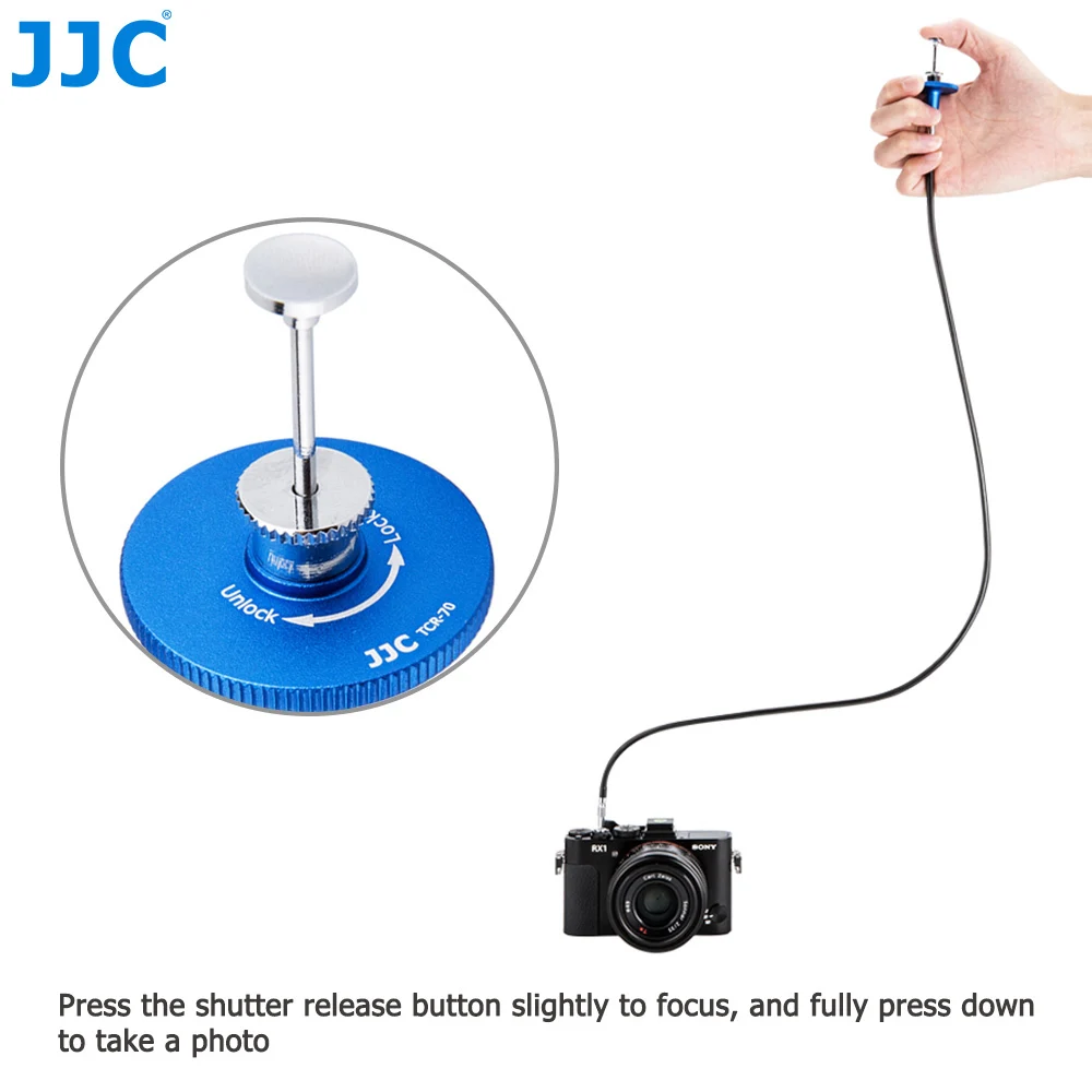 JJC Shutter Release Cable Remote Control Cord with Bulb-Lock for Fuji X100VI XT3 XT4 XT30 XPRO3 X100V XT20  X100F XT10 X100T