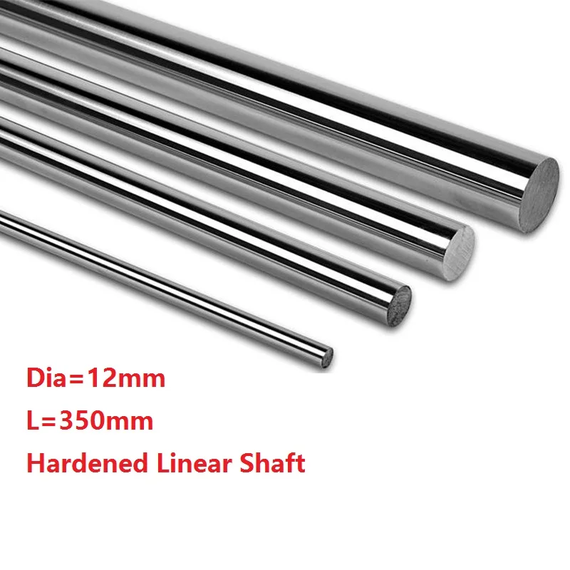 

10pcs/lot Dia 12mm shaft 350mm long Chromed plated linear shaft hardened shaft rod bar rail guide for 3d printer cnc parts