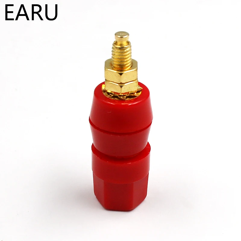 1 Paar (Zwart + Rood) terminals Rood Zwart Connector Versterker Terminal Binding Post Banana Speaker Plug Jack Adapter Socket
