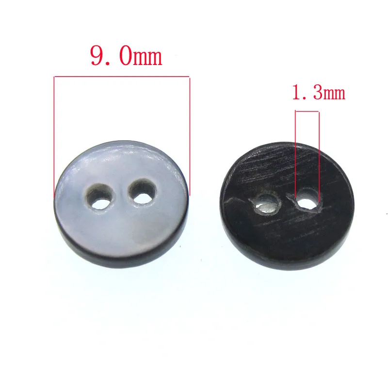 30Pcs Black mother of pearl shirt buttons natural shell buttons black iridescent Buttons 9mm~11.5mm