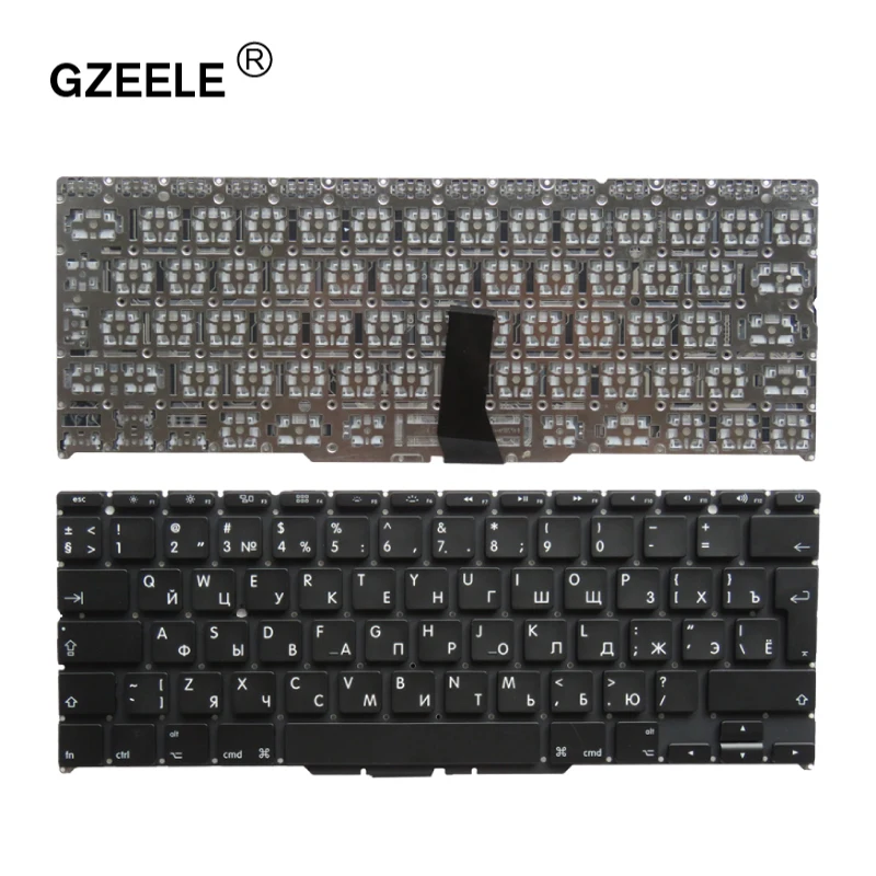 

GZEELE NEW FOR Apple For MacBook Air A1370 A1465 MC505 MC506 MC968 MC969 Russian Laptop keyboard RU 2011. 2012. 2013 years 11.6"