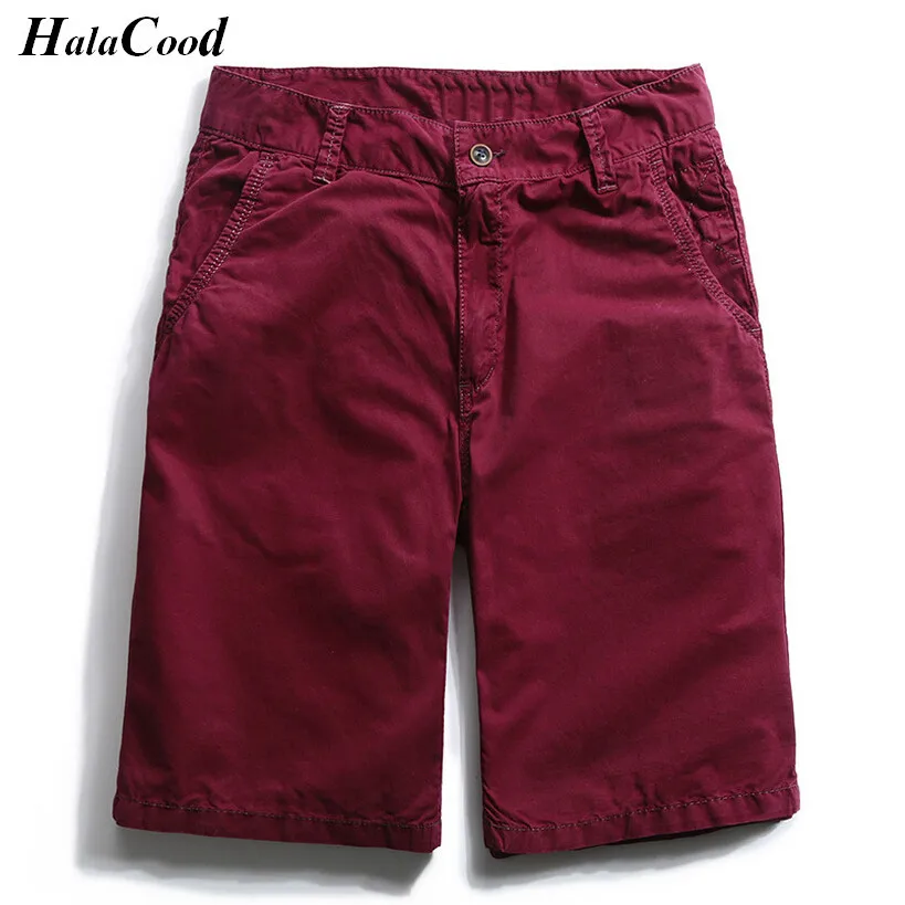 

HALACOOD 2018 New Casual Shorts Men Brand Clothing Summer Breathable Shorts Male Top Quality Stretch Straight Solid Shorts Fat