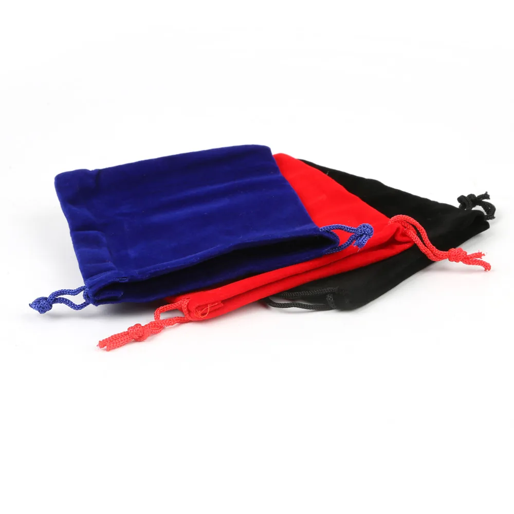 Red/Black/Dark Blue 10*12cm 5pcs Velvet Packing Drawstring Pouch Bag/Jewelry Bag Christmas/Wedding Gift Bead Container Storage