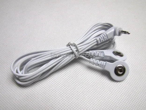 200 Pieces Jack DC Head 2.5mm Replacement Electrode Lead Wires Connector Cables Connect Physiotherapy Machine or TENS Unit