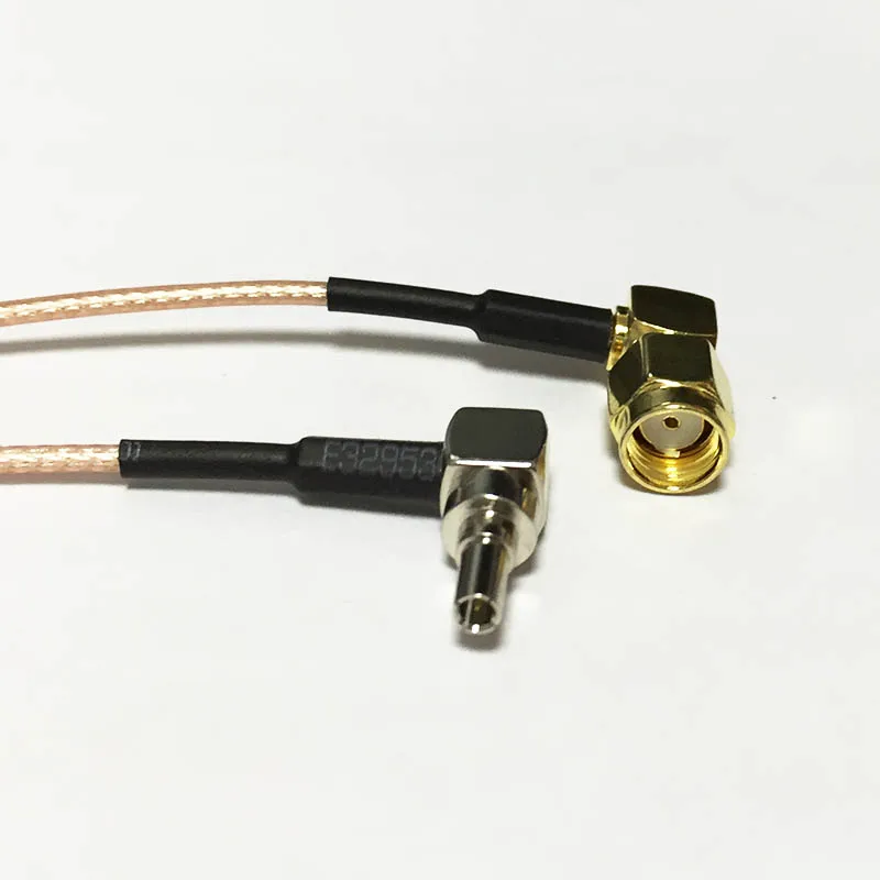 3G antenna adapter CRC9 right angle switch RP SMA male plug RA coax cable RG178 15cm wholesale