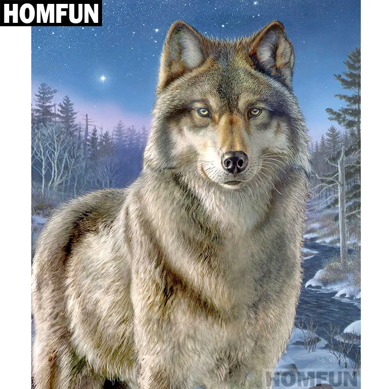 HOMFUN Full Square/Round Drill 5D DIY Diamond Painting \
