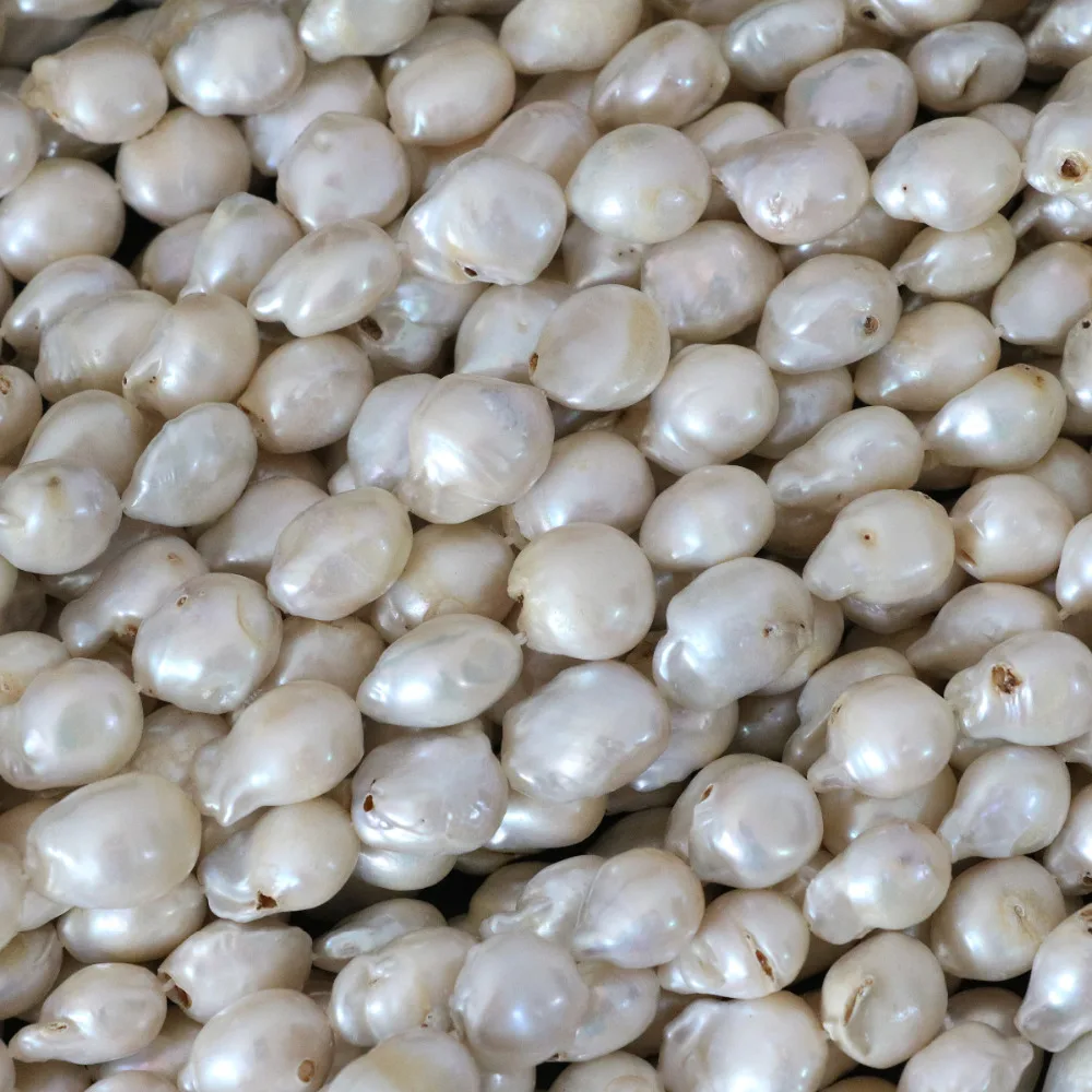 

Fahsion natural white cultured freshwater pearl beads irregular hot sale women jewelry making 12-19mm15inch B1359