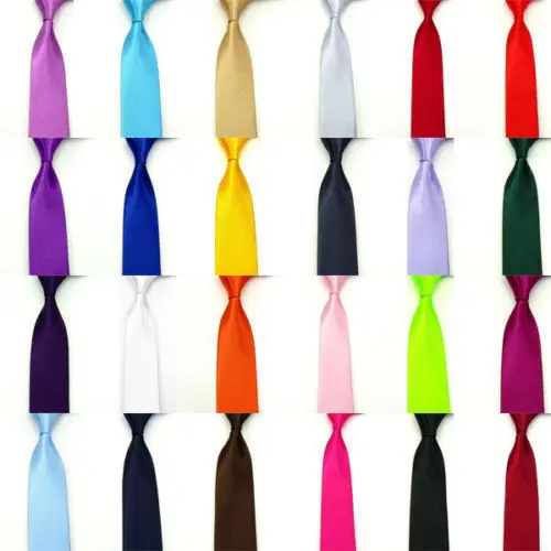 Fashion Vigorous Colours 5cm Necktie For Men and Women Slim Narrow Neckwear Wedding Business Elite Black/Red