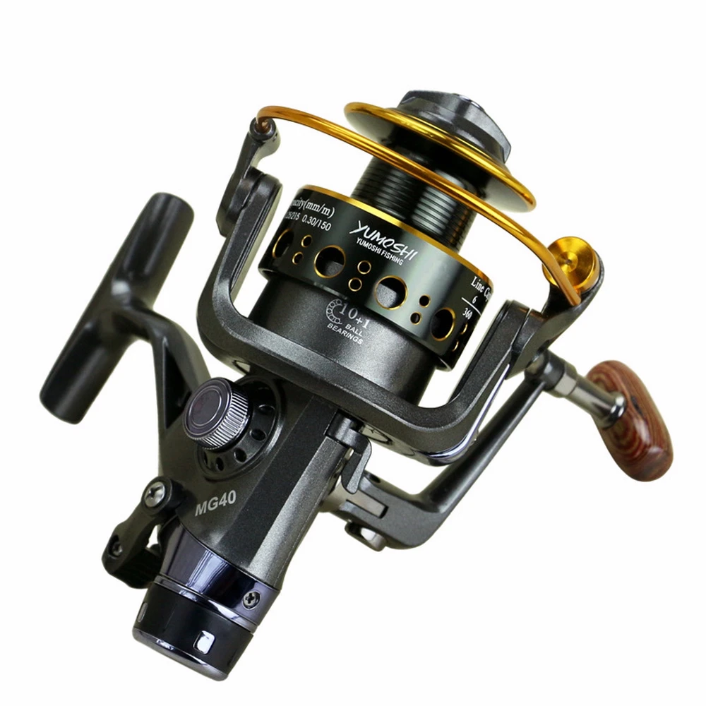Yumoshi 3000- 6000 Metal Spinning Fishing Reel 10+1BB Saltewater Carp Fishing Reel Front and rear brake Speed ratio 5.0:1 5.2:1 image 4