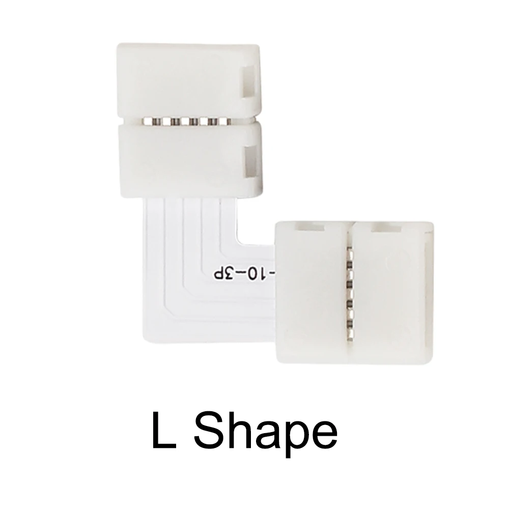 5PCS Free Soldering LED Connector 2PIN 3PIN 4PIN 5PIN L / T / X Shape Corner connector for 10mm LED Strip Light RGB RGBW RGBWW