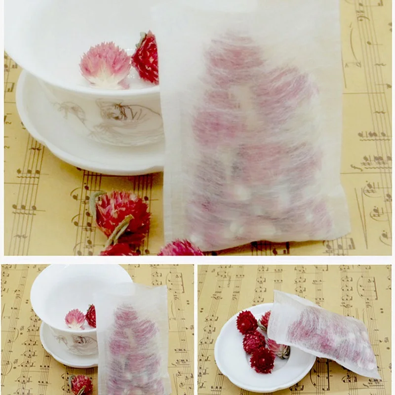 5000pcs/lot 8*10cm Corn Fiber Folding Empty Tea Bag PLA Biodegraded Teabag Filters Disposable Herbal Tea Bags ZA5497