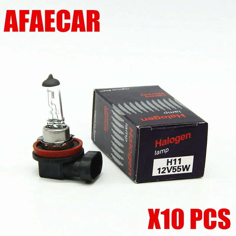 

10pcs fog lamp H11 12V 55W car light source external lights halogen bulb