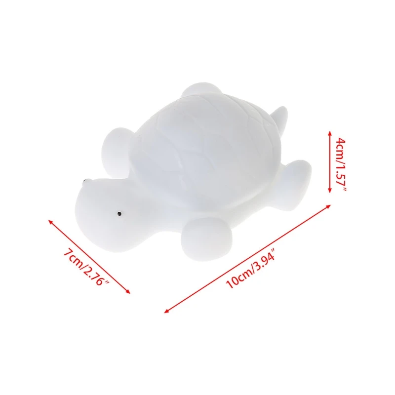 1PC 10cm Colorful Flashing Turtle Light-Up Toys Kids Cartoon Animal Shape Mini Color Changing Night Lamps Children Luminous Toy