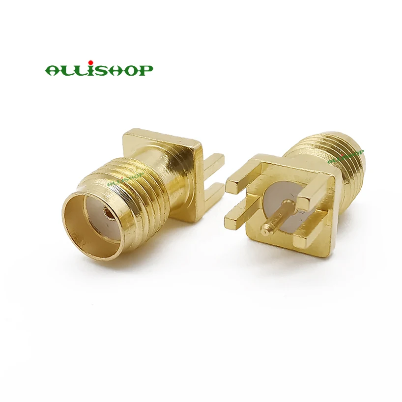 2Pcs SMA RF Adapter Kit SMA Male Female WiFi Antenna Connector Solder PCB Mount RF Connector SMA Plug Jack Converter