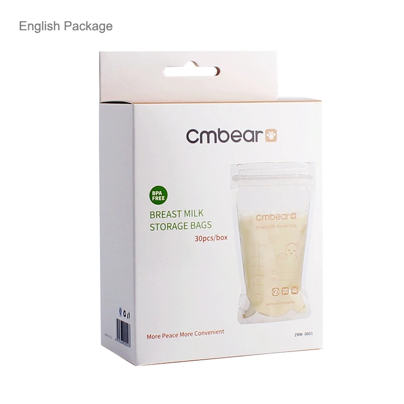 Cmbear 유아식 저장 아기 수유 휴대용 모유 저장 가방 30/60 개, 모유 BPA 무료 우유 냉동고 가방 저장