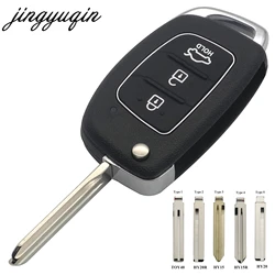 Jingyuqin HY15/HY20/TOY40 Flip Remote Key Shell Fob per Hyundai Solaris ix35 ix45 ELANTRA Santa Fe HB20 Verna Solaris 3 pulsanti