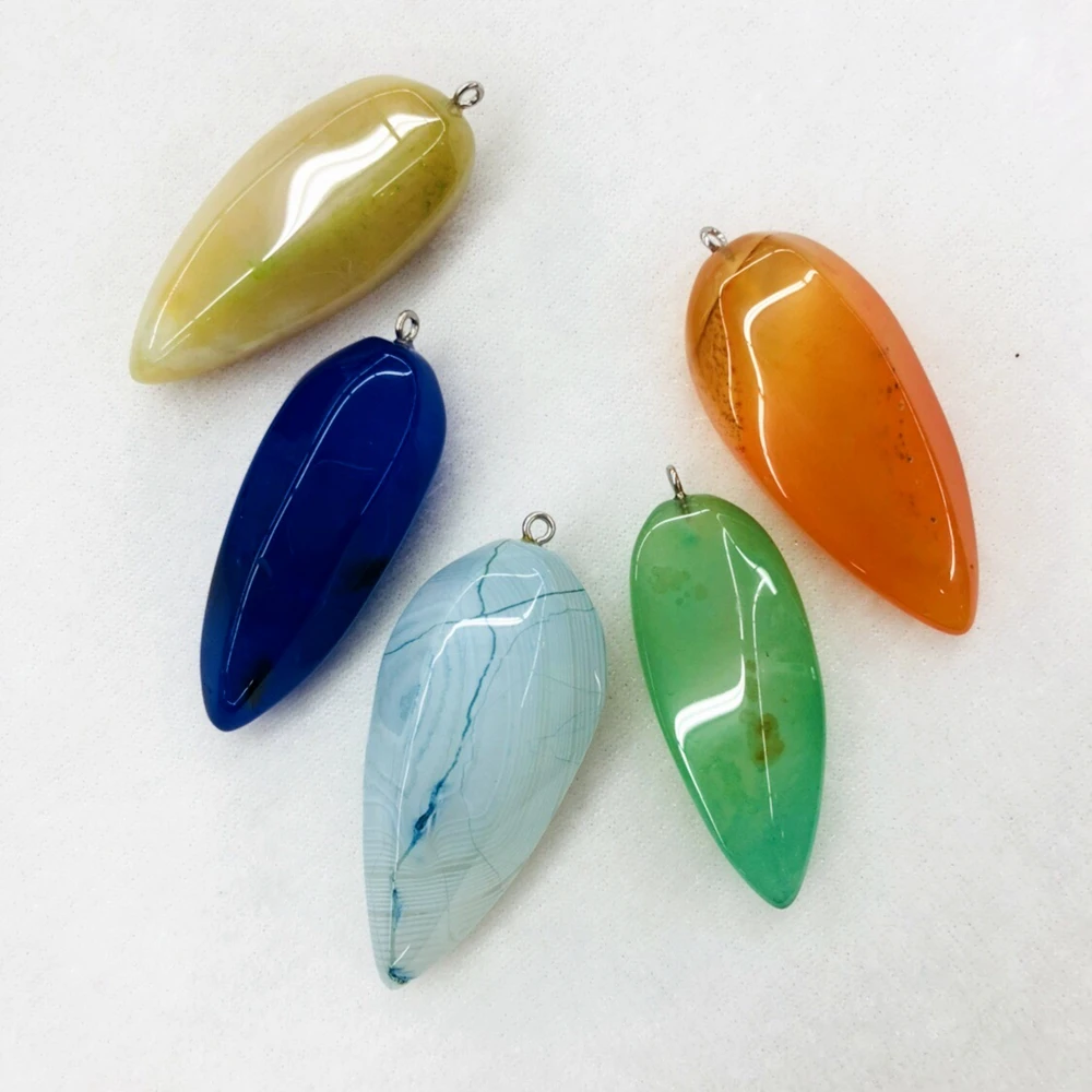 

Wholesale Mixed 10pcs Charming Agate Chalcedony Pendant,Suit Gem Stone Jewelry Necklace,Approx 40-60mm