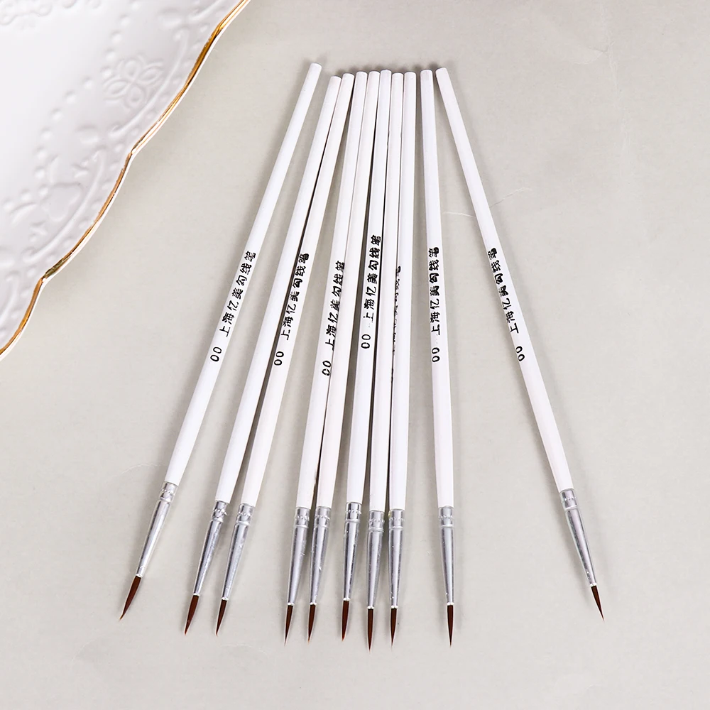 10Pcs Art Supplies Hand Painted Thin Hook Line Pen Drawing Art Pen Paint Brush Nylon Brush Acrylic Painting Pen Wholesale